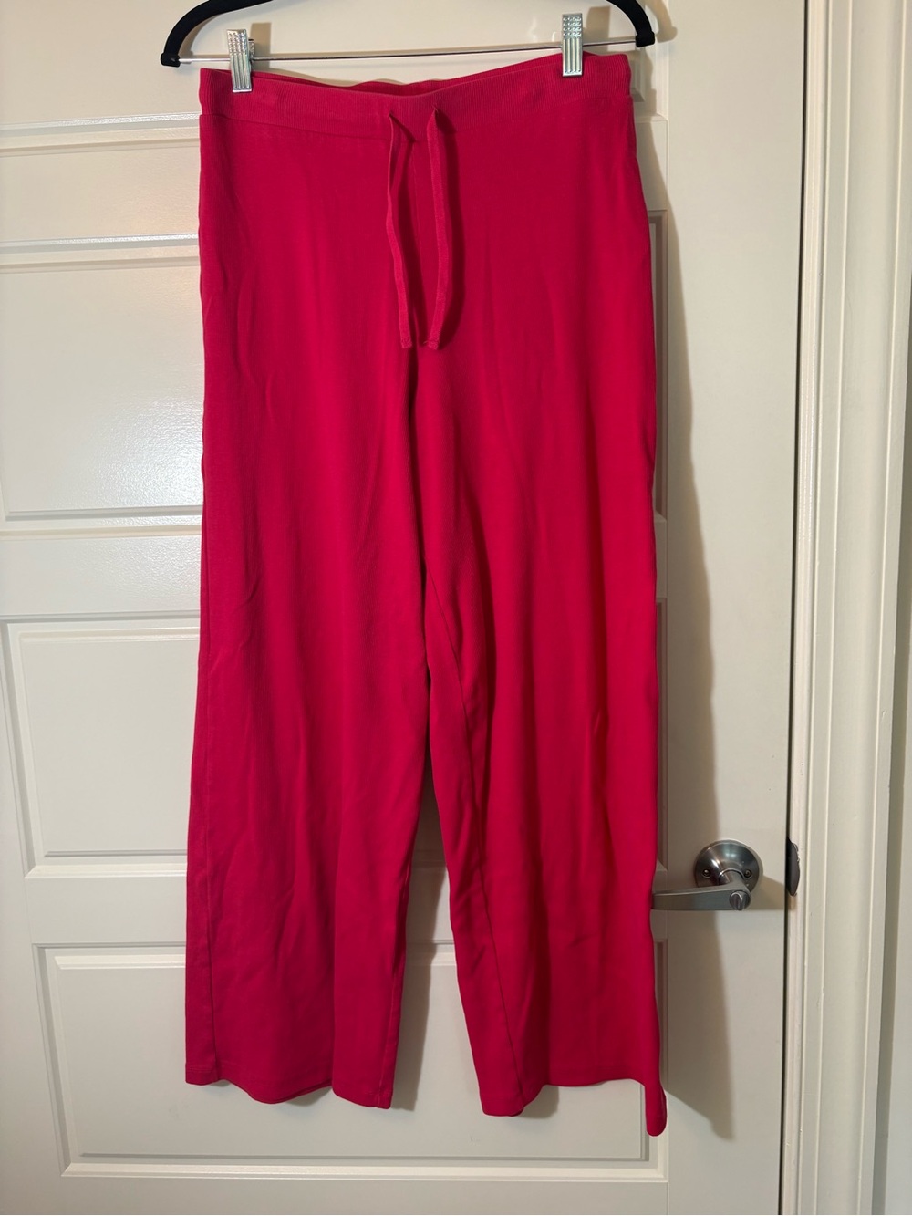 Zara Hot Pink Ribbed Waistband Pants